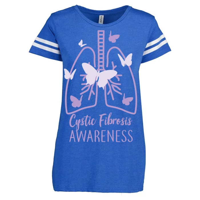 Cystic Fibrosis Awareness Butterflies Enza Ladies Jersey Football T-Shirt