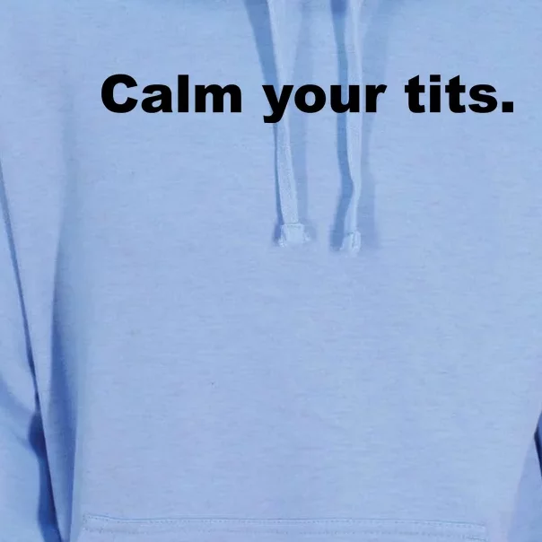 Calm Your Tits Joke Unisex Surf Hoodie