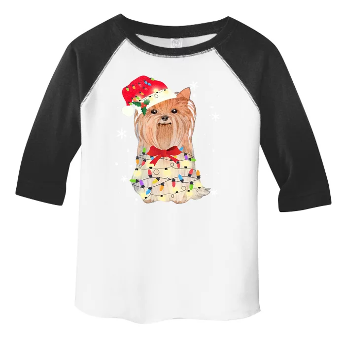 Christmas Yorkshire Terrier Gift Toddler Fine Jersey T-Shirt