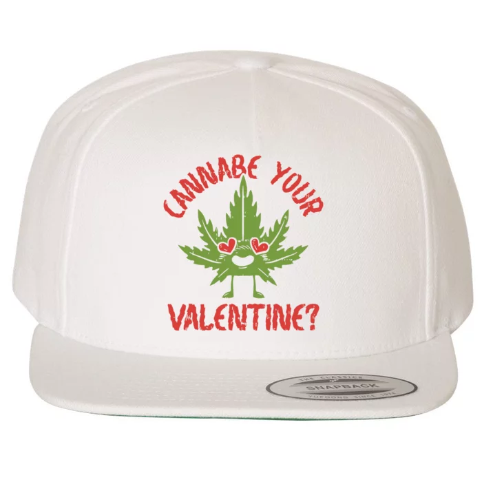 Cannabe Your Valentine 420 Cannabis Marijuana Weed Stoner Wool Snapback Cap