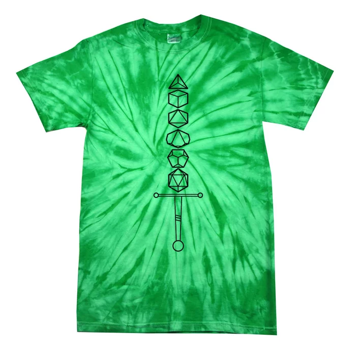 Choose Your Weapon Dark Dice Sword Tie-Dye T-Shirt