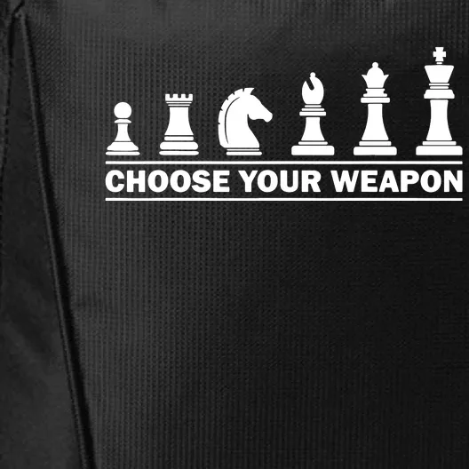 Choose Your Weapon Chess Strategy Funny Chess Lovers City Backpack