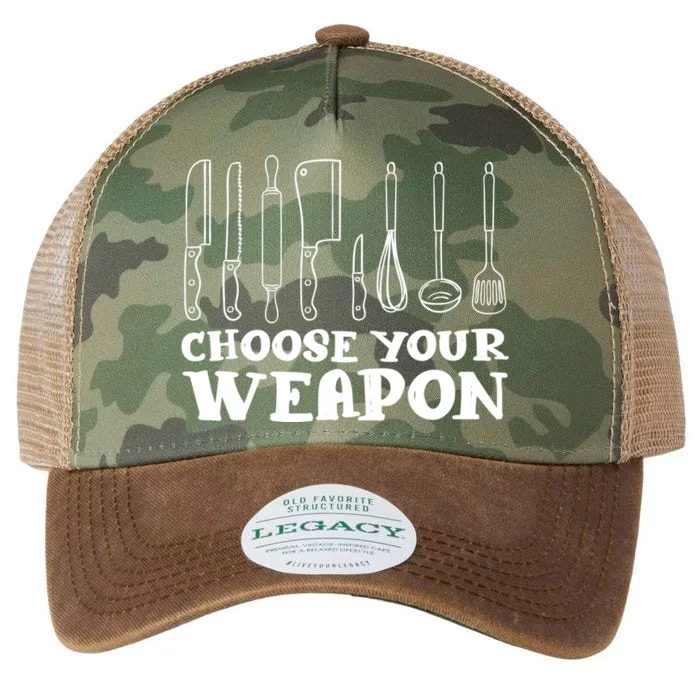 Choose Your Weapon Funny Baking Cooking Chef Gift Legacy Tie Dye Trucker Hat