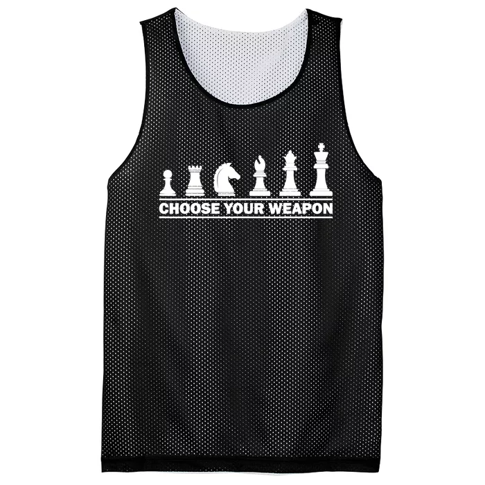 Choose Your Weapon Chess Lover Mesh Reversible Basketball Jersey Tank