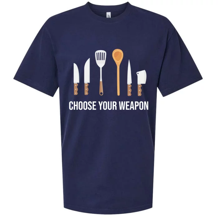 Choose Your Weapon Chef Cook Cooking Gift Sueded Cloud Jersey T-Shirt