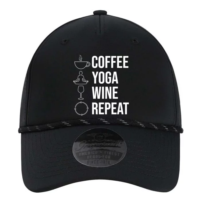 Coffee Yoga Wine Repeat Funny Gift Performance The Dyno Cap