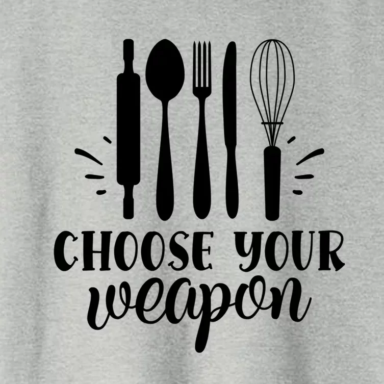 Choose Your Weapon Cooking Baking Gift Women's Crop Top Tee