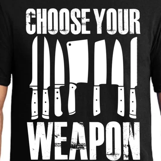 Choose Your Weapon Cooking Chef Cook Culinary Kitchen Gift Pajama Set