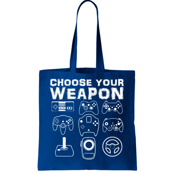 Choose Your Weapon Funny Video Game Player Gaming Graphic Gift Tote Bag