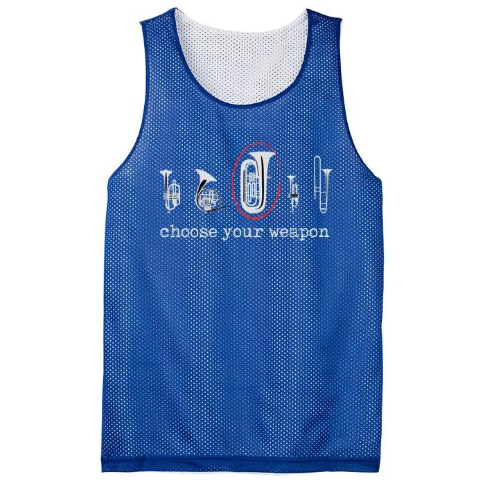 Choose Your Weapon Tuba Funny Tuba Gift Mesh Reversible Basketball Jersey Tank