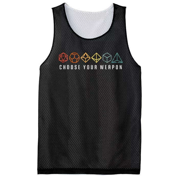 Choose Your Weapon In The Board Game Mesh Reversible Basketball Jersey Tank