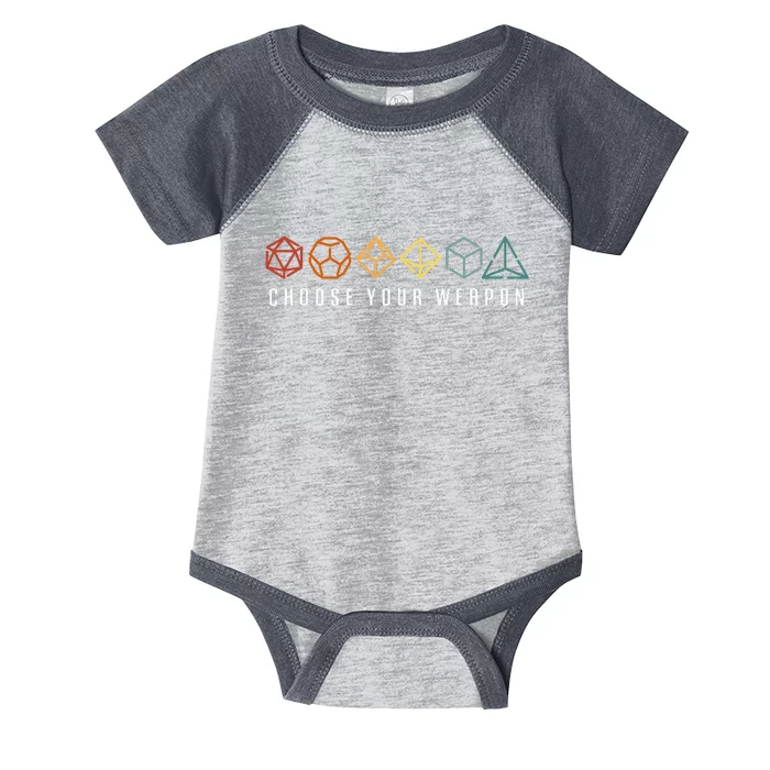 Choose Your Weapon In The Board Game Infant Baby Jersey Bodysuit