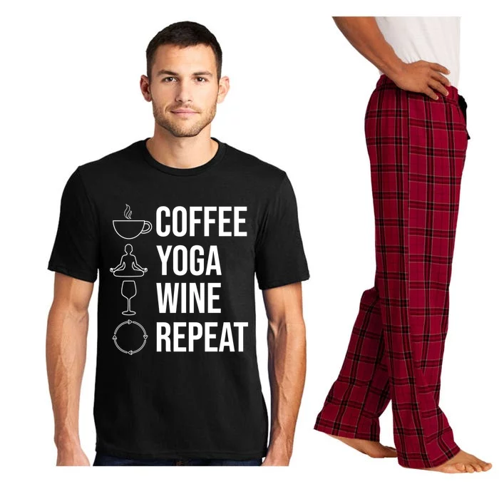 Coffee Yoga Wine Repeat Gift Pajama Set