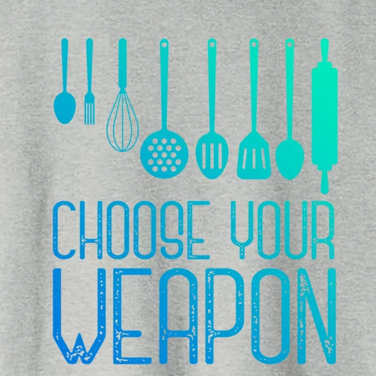 Choose Your Weapon Cook Funny Gift Women's Crop Top Tee