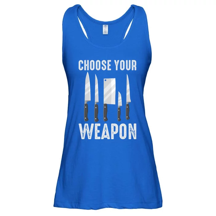 Choose Your Weapon Cooking Chefs Sous Chefs Cooking Chefs Great Gift Ladies Essential Flowy Tank