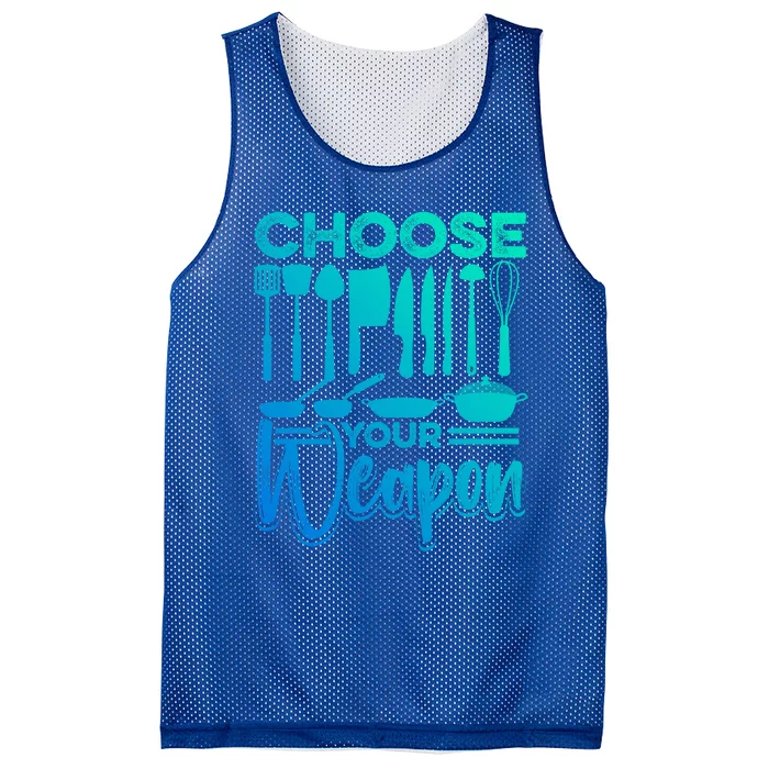 Choose Your Weapon Culinary Cooking Cook Idea Cute Gift Mesh Reversible Basketball Jersey Tank