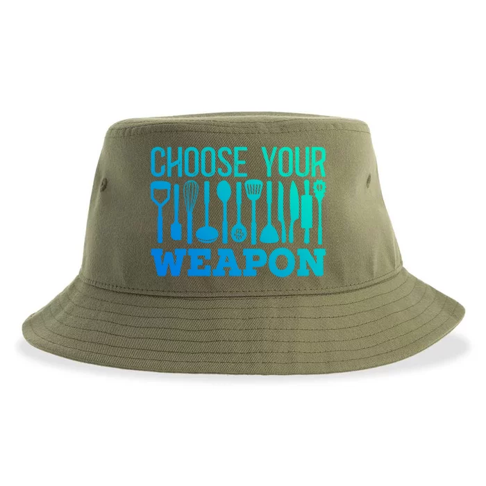 Choose Your Weapon Restaurant Cook Great Gift Sustainable Bucket Hat