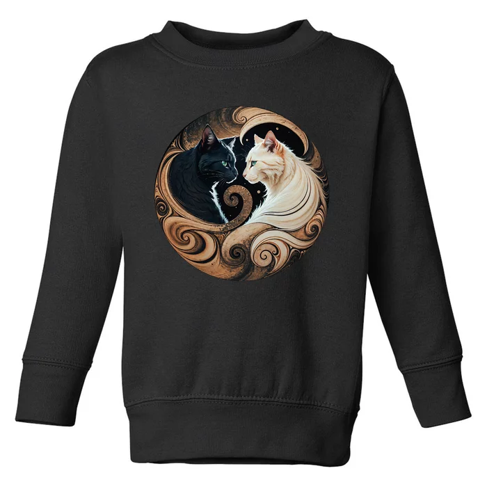 Cats Yin Yang Toddler Sweatshirt