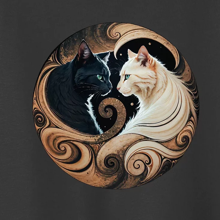 Cats Yin Yang Toddler T-Shirt