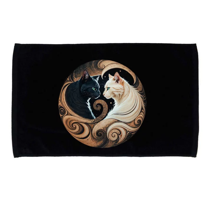 Cats Yin Yang Microfiber Hand Towel