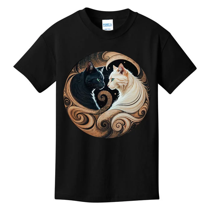 Cats Yin Yang Kids T-Shirt