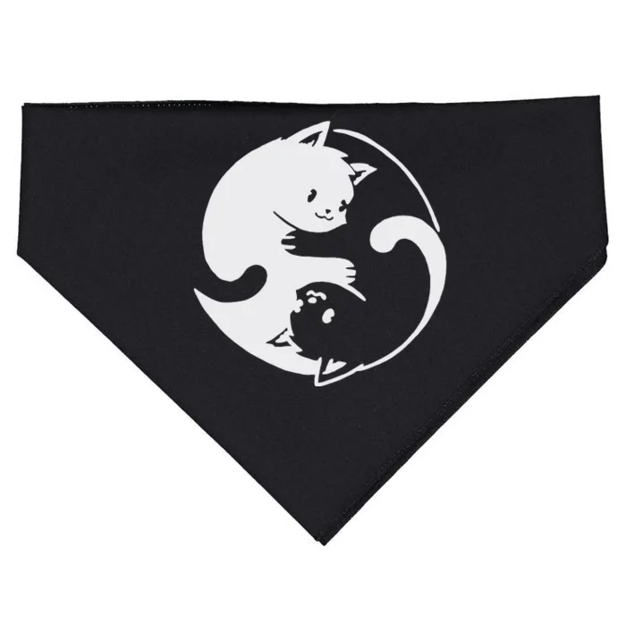 Chinese Yin Yang Cat Symbol funny animal USA-Made Doggie Bandana