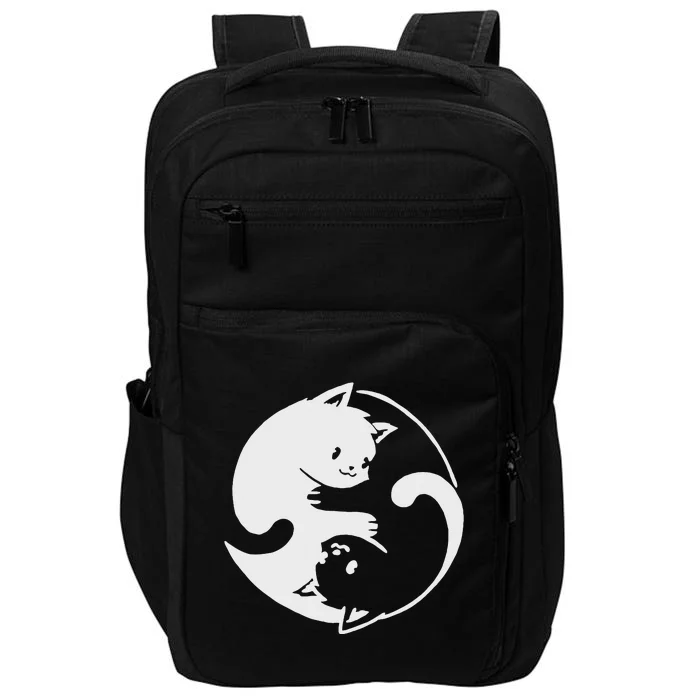 Chinese Yin Yang Cat Symbol funny animal Impact Tech Backpack