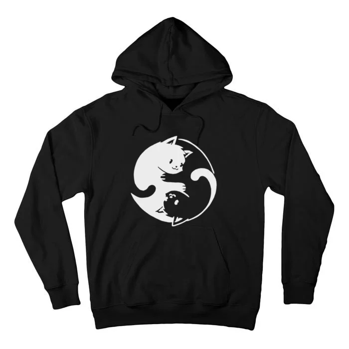 Chinese Yin Yang Cat Symbol funny animal Tall Hoodie