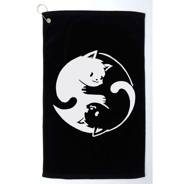 Chinese Yin Yang Cat Symbol funny animal Platinum Collection Golf Towel