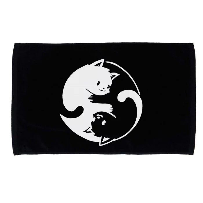 Chinese Yin Yang Cat Symbol funny animal Microfiber Hand Towel