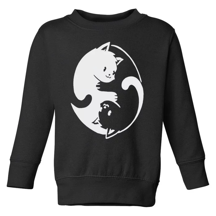 Chinese Yin Yang Cat Symbol Toddler Sweatshirt