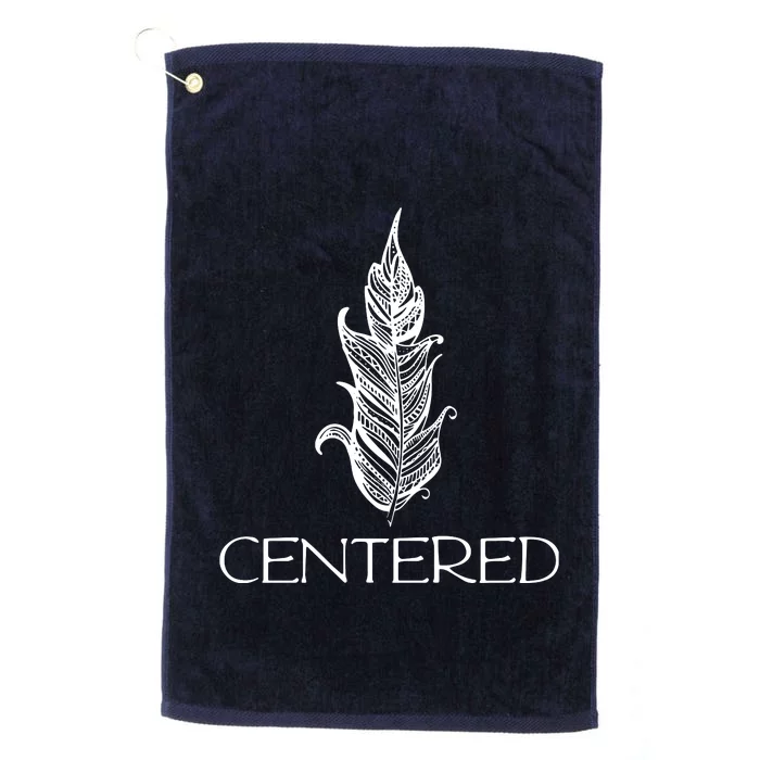 Centered Yoga Zen Meditation Namaste Platinum Collection Golf Towel