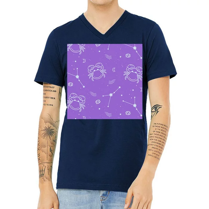 Cancer Zodiac Astrology V-Neck T-Shirt