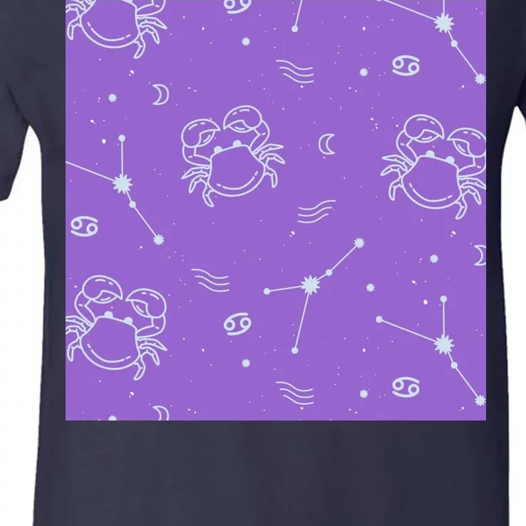 Cancer Zodiac Astrology V-Neck T-Shirt