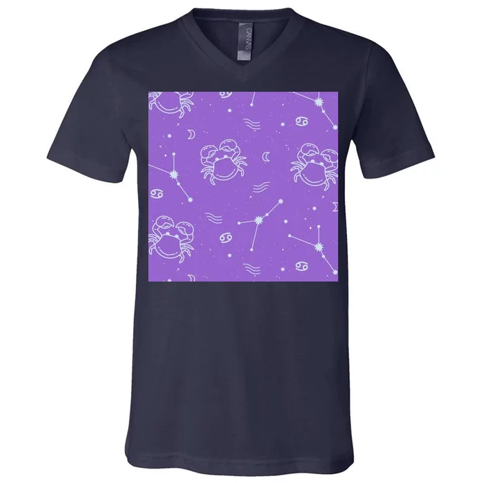 Cancer Zodiac Astrology V-Neck T-Shirt