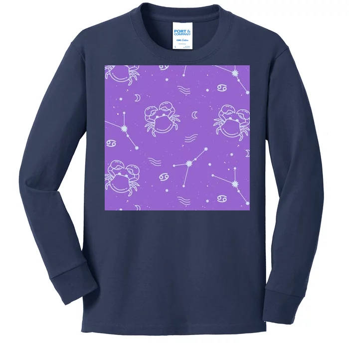 Cancer Zodiac Astrology Kids Long Sleeve Shirt