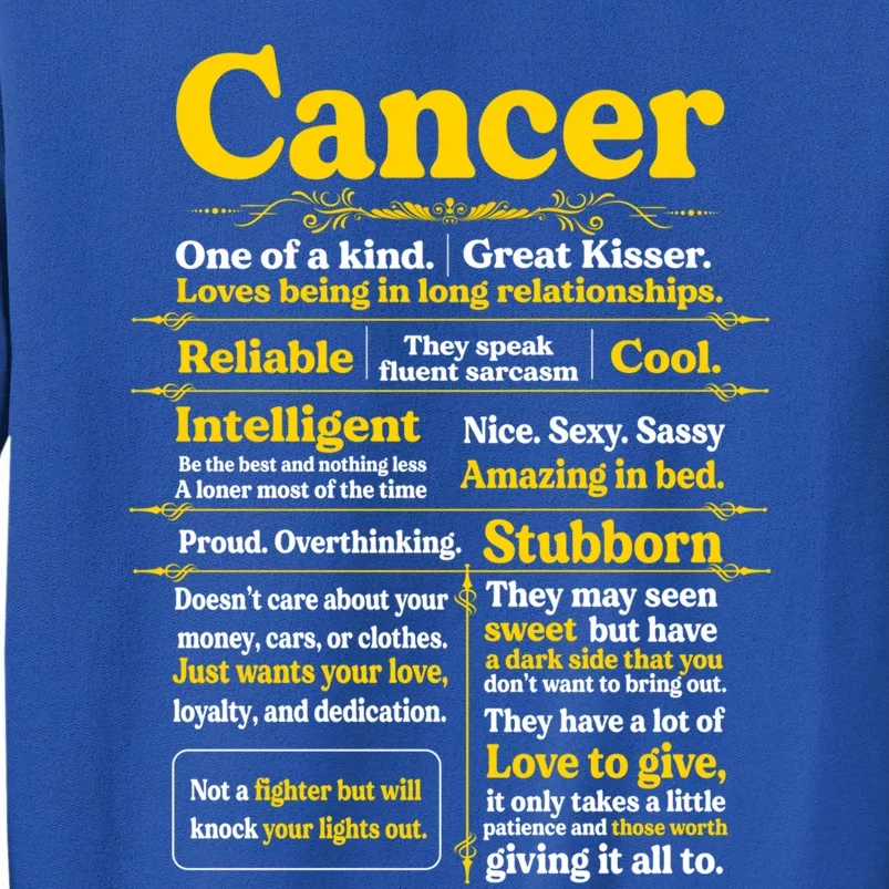 Cancer Zodiac Birthday Funny Gift Party Funny Funny Gift Sweatshirt