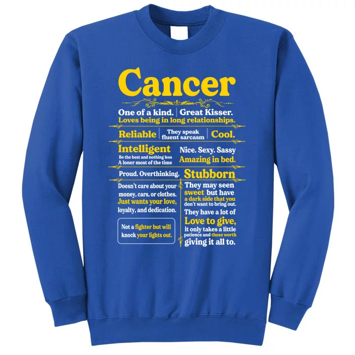 Cancer Zodiac Birthday Funny Gift Party Funny Funny Gift Sweatshirt