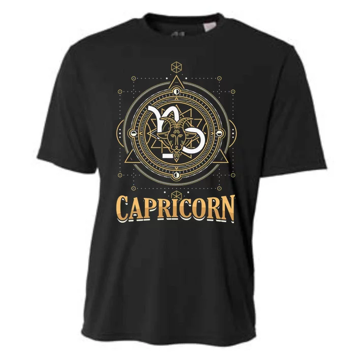 Capricorn Zodiac Birthday Horoscope Animal Star Symbol Cooling Performance Crew T-Shirt