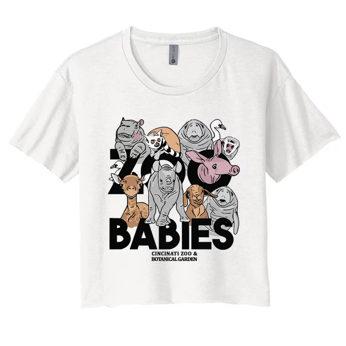 Cincinnati Zoo Babies Women's Crop Top Tee