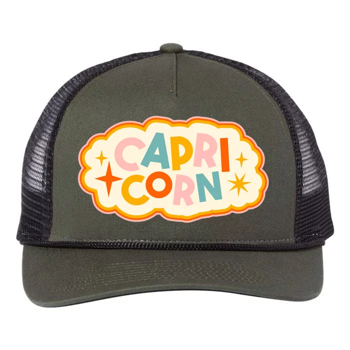 Capricorn Zodiac Birthday Retro Rope Trucker Hat Cap