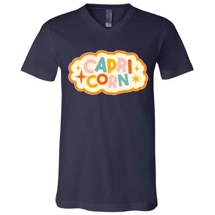 Capricorn Zodiac Birthday V-Neck T-Shirt