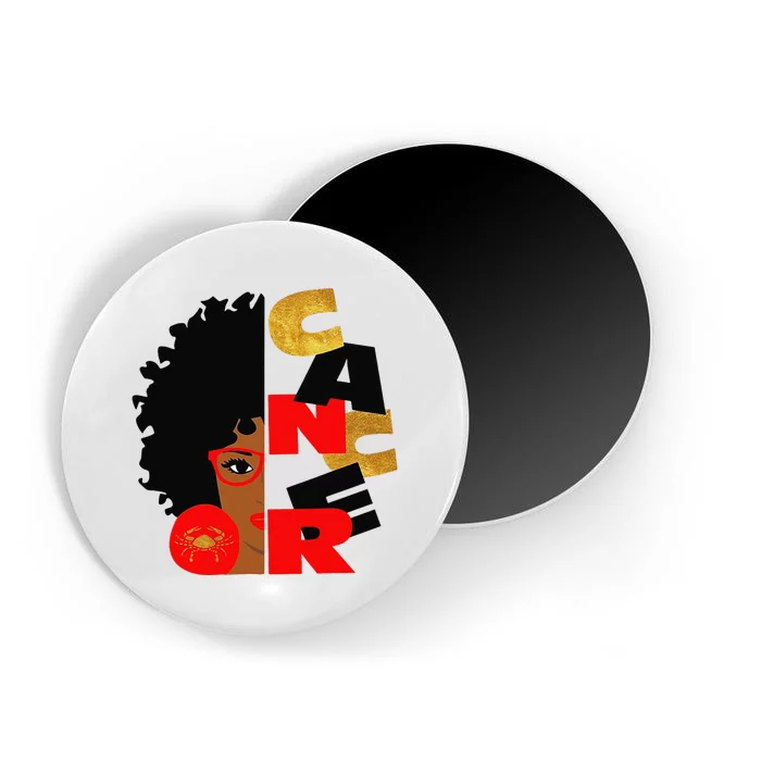 Cancer Zodiac Black Afro Pride Birthday Love Magnet