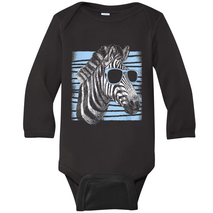 Cool Zebra Birthday Party Gifts Cute Zebra Lovers Baby Long Sleeve Bodysuit