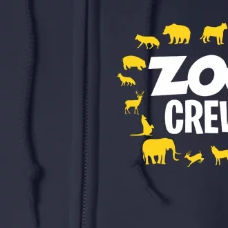 Cool Zoo Crew Zookeeper Funny Future Zoologist Zoo Animals Full Zip Hoodie