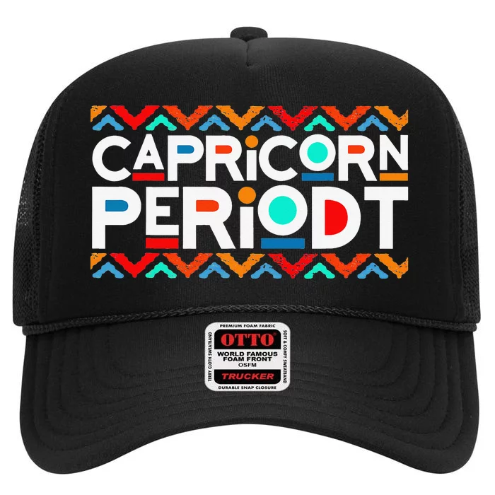 Capricorn Zodiac December 22 January 19 Birthday High Crown Mesh Trucker Hat