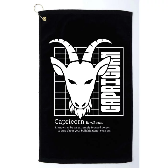 Capricorn Zodiac Definition Platinum Collection Golf Towel