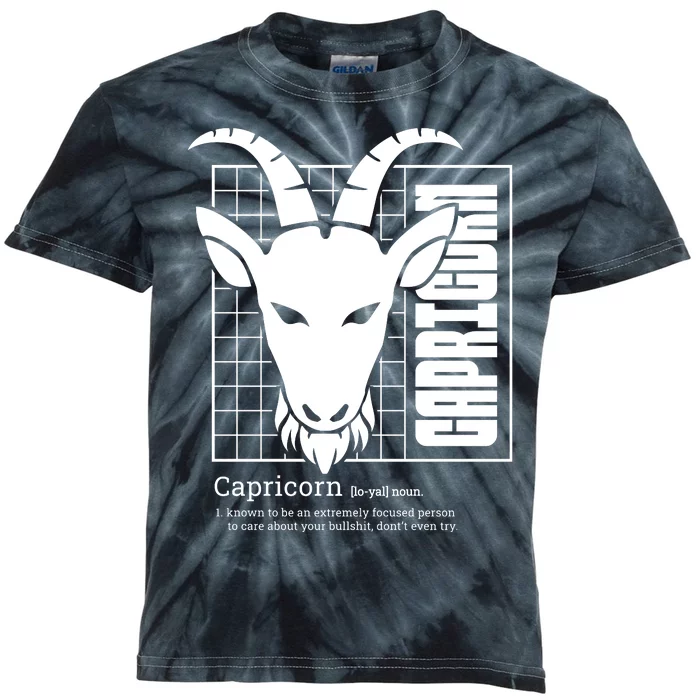 Capricorn Zodiac Definition Kids Tie-Dye T-Shirt