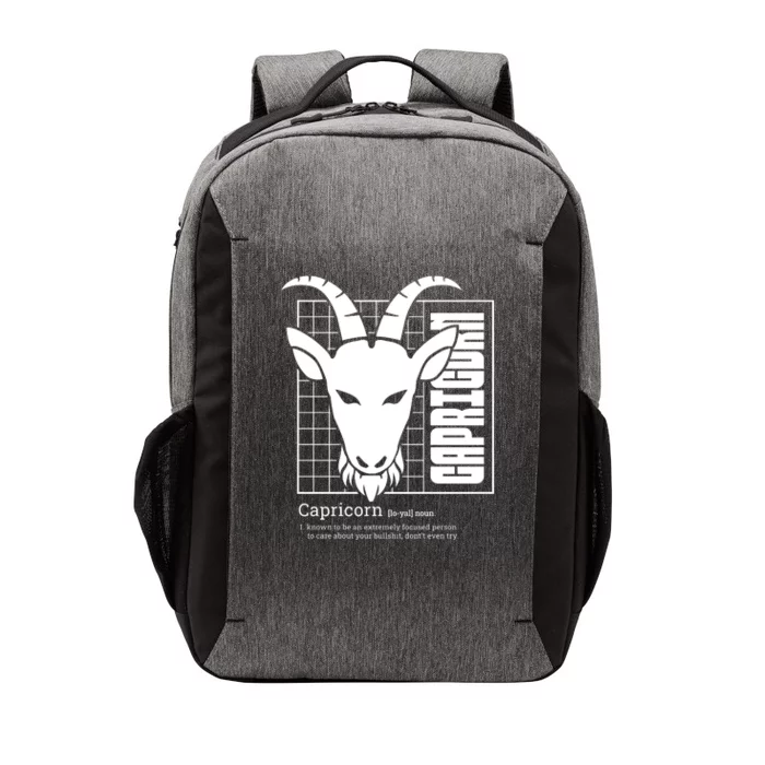 Capricorn Zodiac Definition Vector Backpack