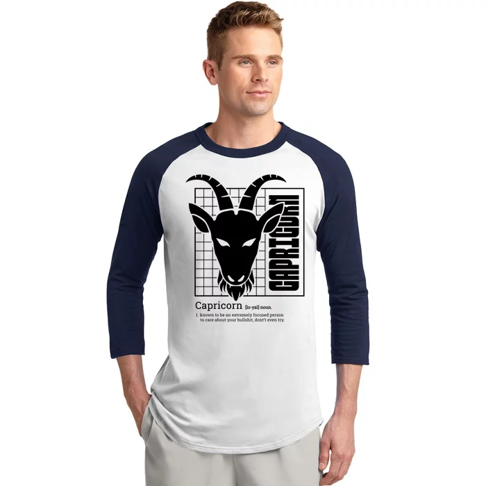 Capricorn Zodiac Definition Baseball Sleeve Shirt